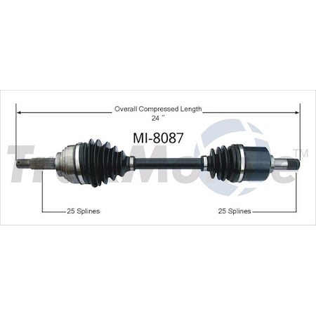 Surtrack Axle Cv Axle Shaft, Mi-8087 MI-8087